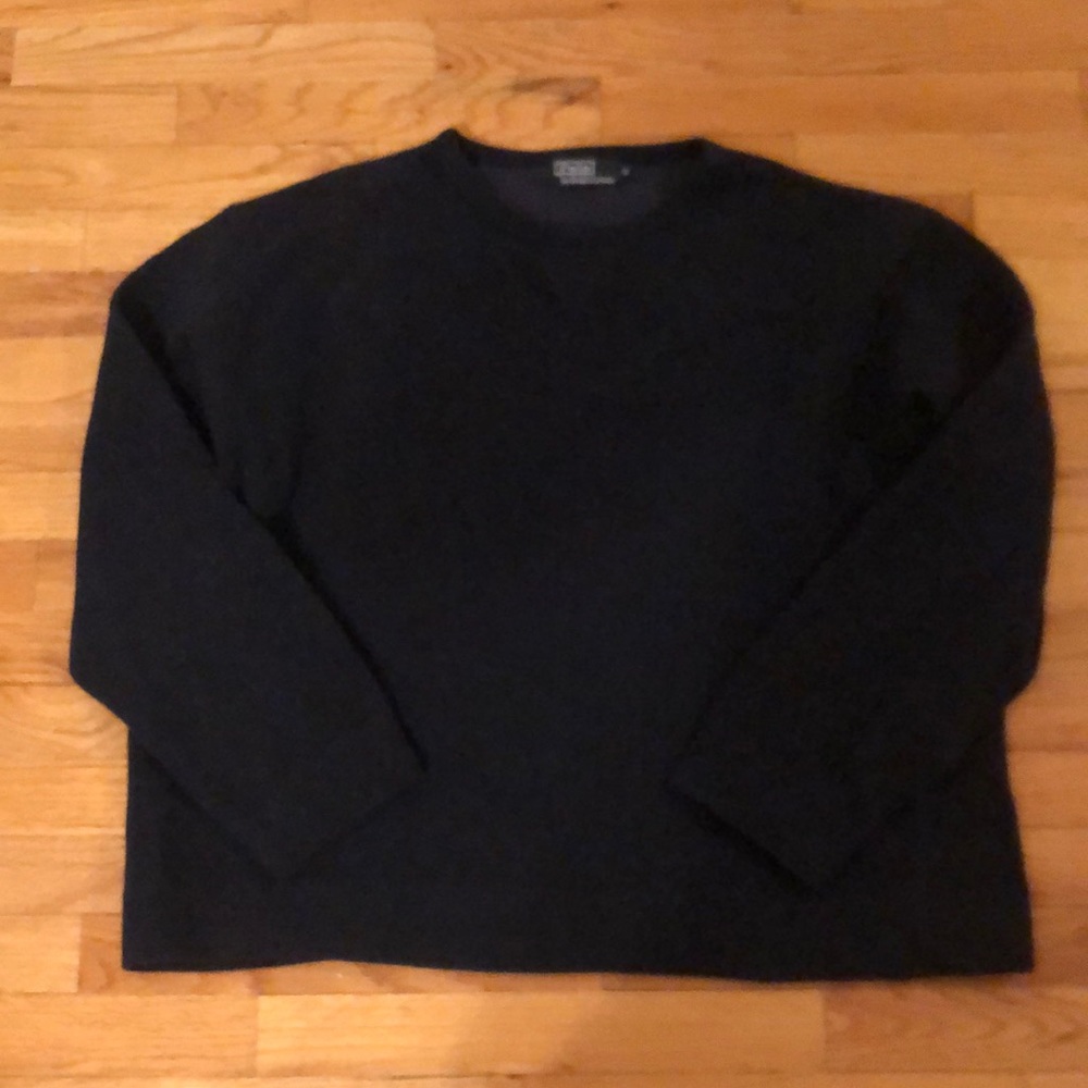 Polo sweartshirt/sweater with fleece backing